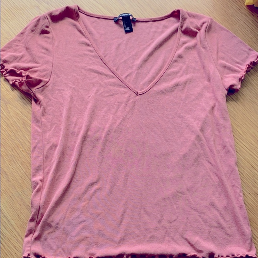 Pink lettuce sleeve vnevk tshirt